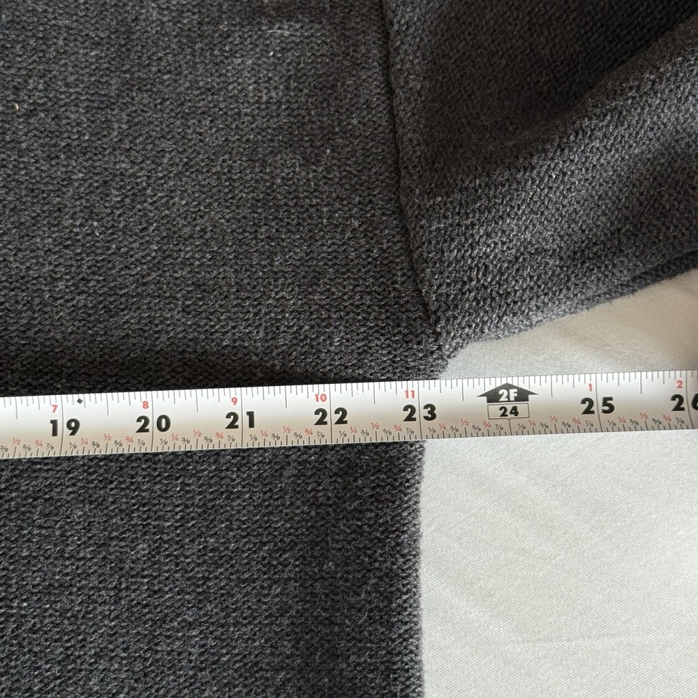 Quince Women 100% Organic Cotton Fisherman Boxy Cropped Cardigan Size M Gray - Picture 10 of 12